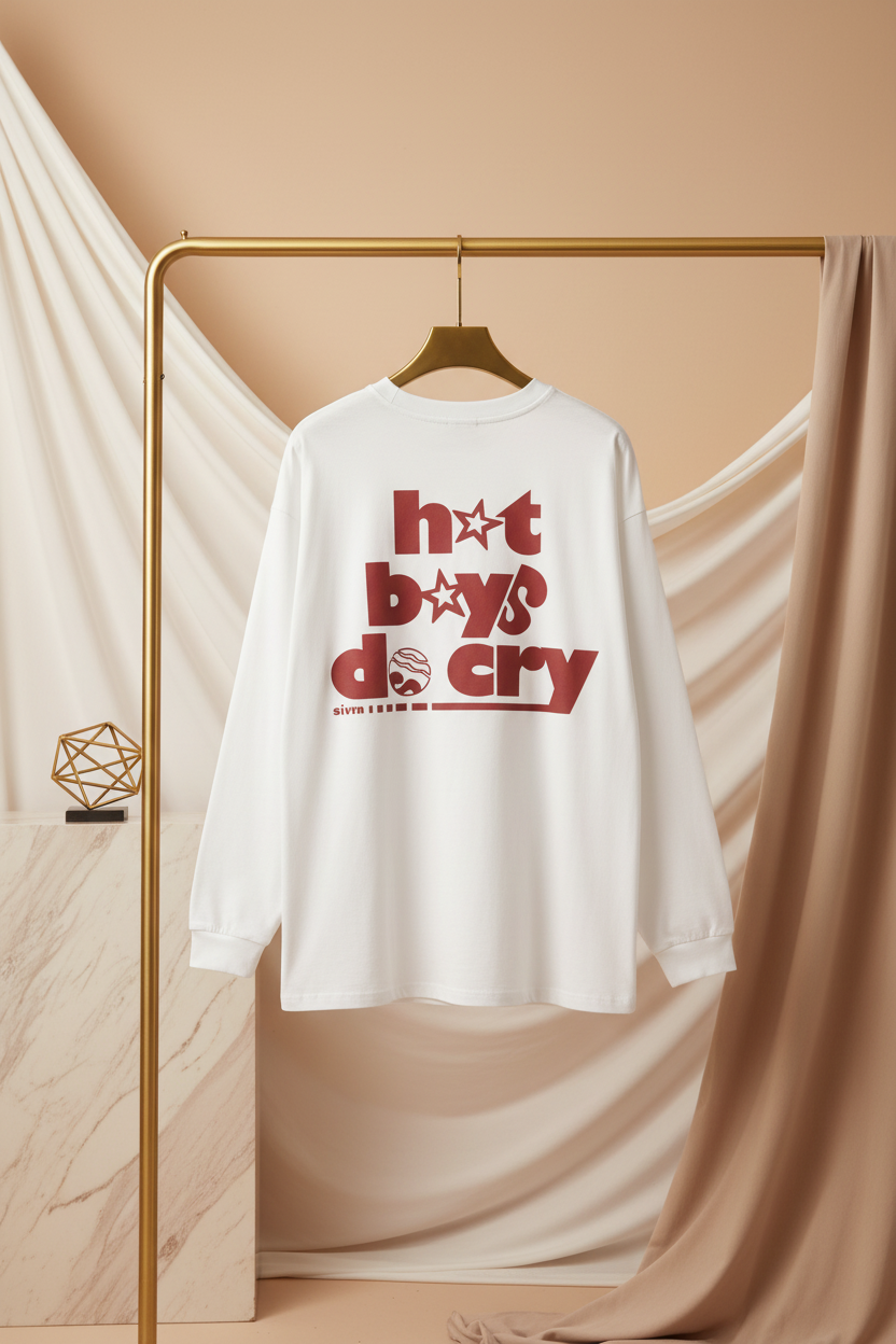 h*t b*ys do cry - back [long sleeve]